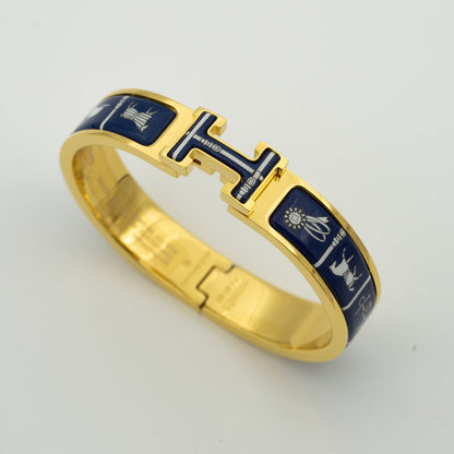 [Clover]H BRACELET BLUE CERAMIC