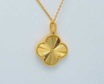 [Clover]CLOVER 25MM PEDANT NECKLACE GOLD