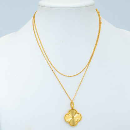 [Clover]CLOVER 25MM PEDANT NECKLACE GOLD
