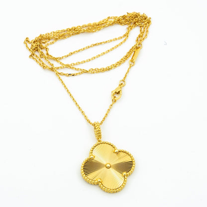 [Clover]CLOVER 25MM PEDANT NECKLACE GOLD