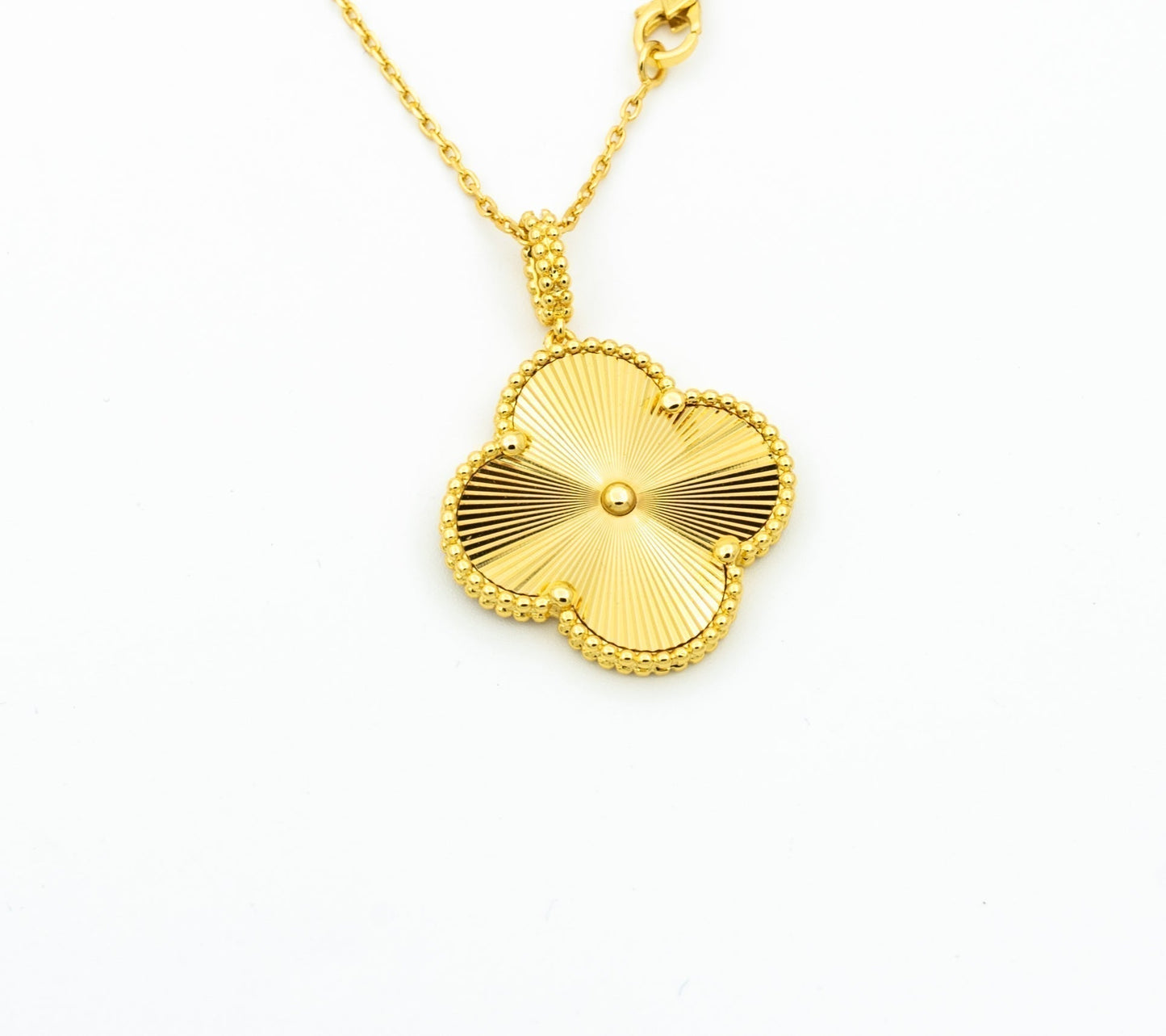 [Clover]CLOVER 25MM PEDANT NECKLACE GOLD