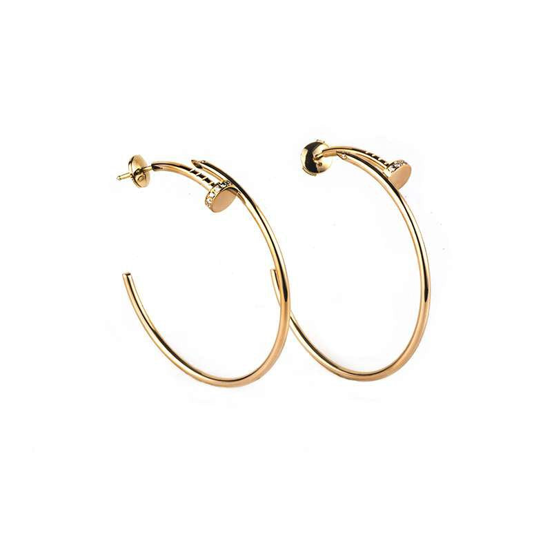 [Clover]JUSTE EARRINGS GOLD DIAMONDS 1.8MM