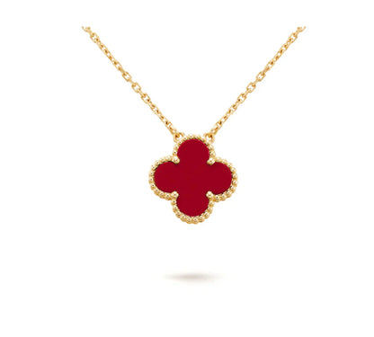 [Clover]CLOVER 15MM CARNELIAN SINGLE FLOWER NECKLACE