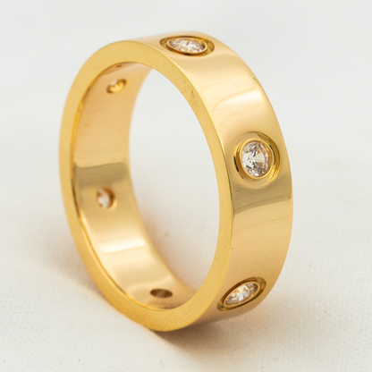[Clover]LOVE RING 5.5MM 6 DIAMONDS PINK GOLD