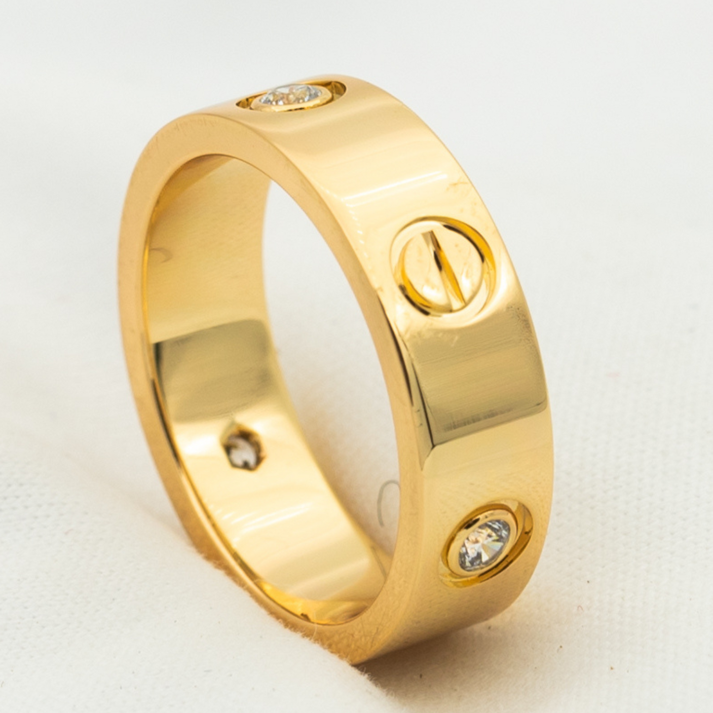 [Clover]LOVE RING 5.5MM 3 DIAMONDS PINK GOLD