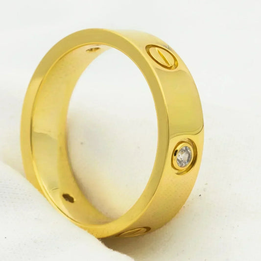 [Clover]LOVE RING 5.5MM 3 DIAMONDS GOLD