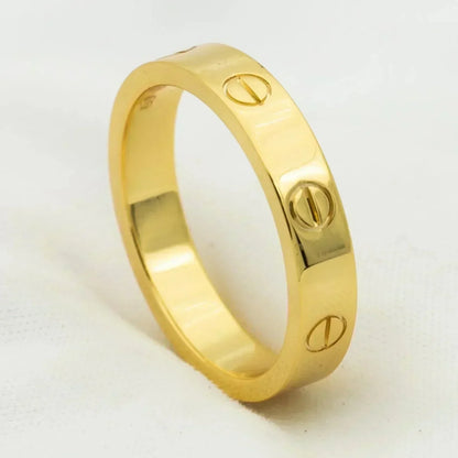 [Clover]LOVE RING 4MM 1 DIAMOND GOLD