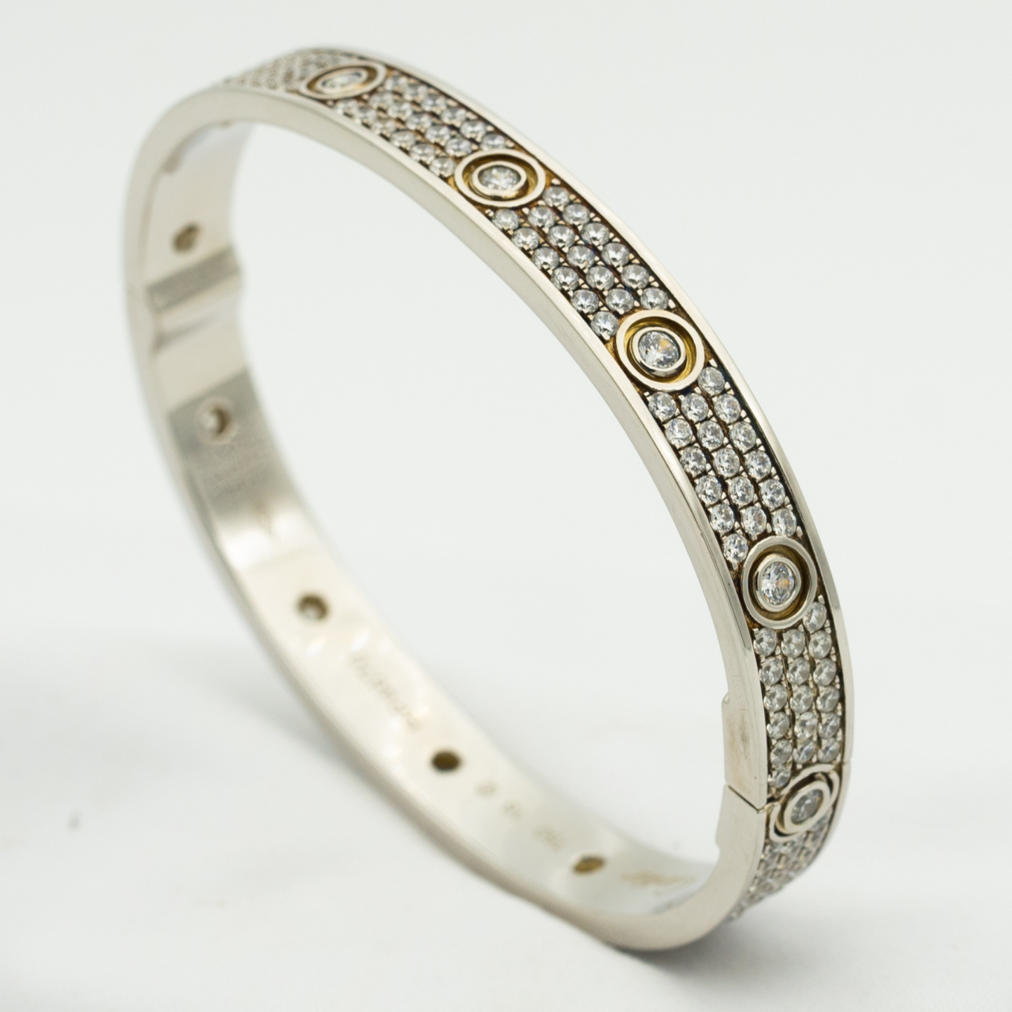 [Clover]LOVE BRACELET 6.1MM DIAMOND-PAVED 10 BIG DIAMONDS