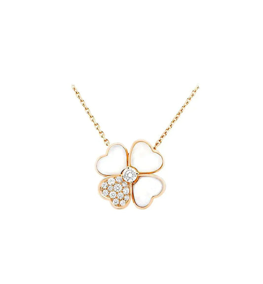 [Clover]CLOVER MOP DIAMOND ROSE GOLD NECKLACE