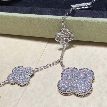 [Clover]CLOVER 6 MOTIFS SILVER DIAMOND BRACELET