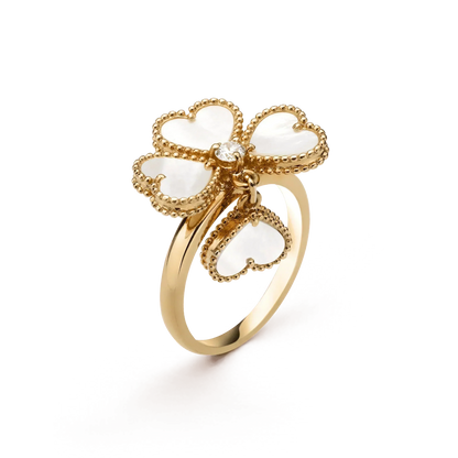 [Clover]SWEET CLOVER WHITE MOP RING