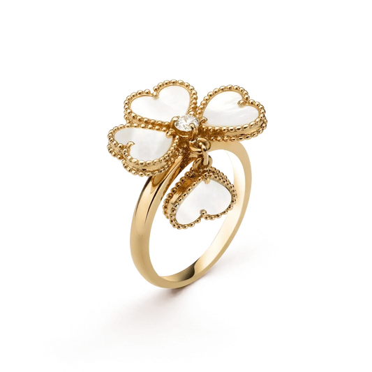 [Clover]SWEET CLOVER WHITE MOP RING