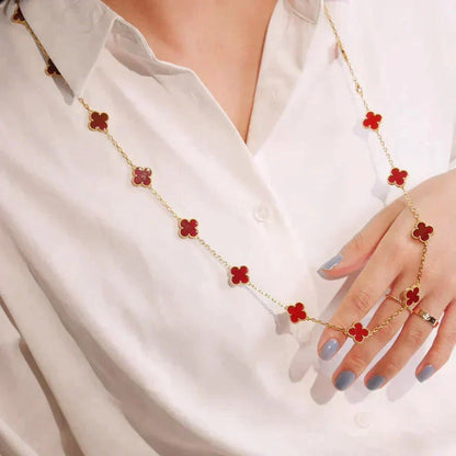 [Clover]CLOVER 20 MOTIFS CARNELIAN NECKLACE