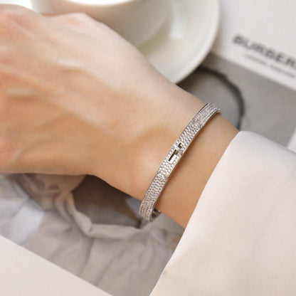 [Clover]KELLY BRACELET DIAMOND PAVED