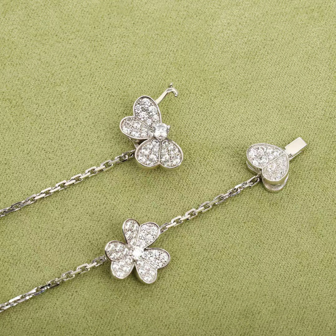 [Clover]FRIVOLE SILVER 9 FLOWERS NECKLACE