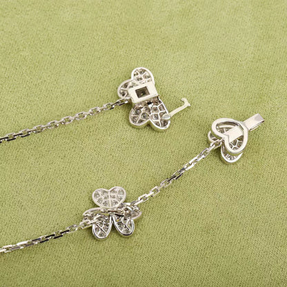 [Clover]FRIVOLE SILVER 9 FLOWERS NECKLACE
