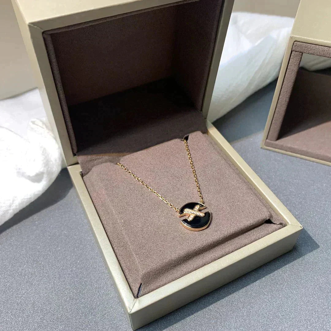 [Clover]JEUX DE ROSE GOLD DIAMOND NECKLACE