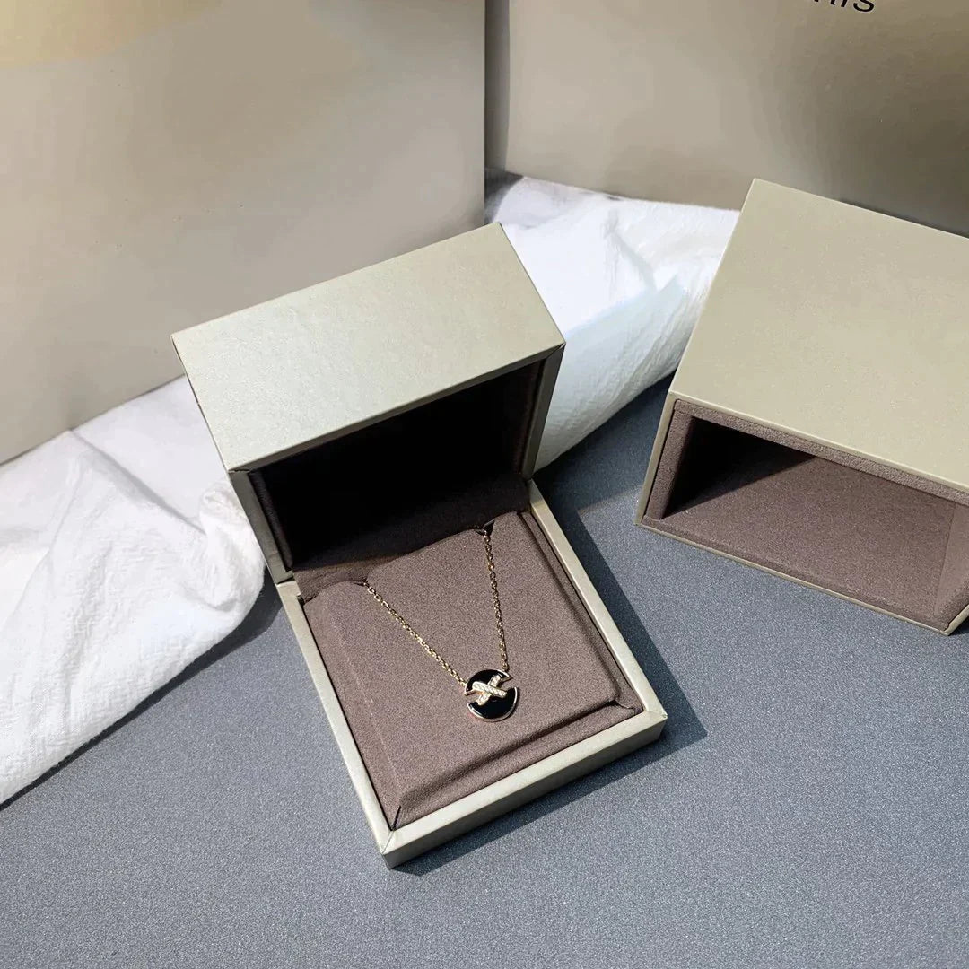 [Clover]JEUX DE ROSE GOLD DIAMOND NECKLACE