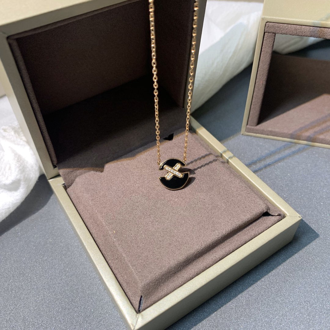 [Clover]JEUX DE PINK GOLD DIAMOND NECKLACE