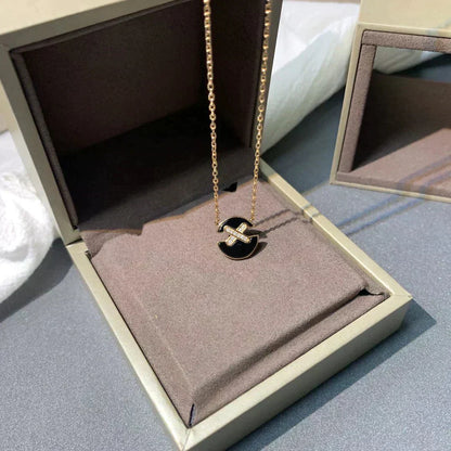 [Clover]JEUX DE ROSE GOLD DIAMOND NECKLACE