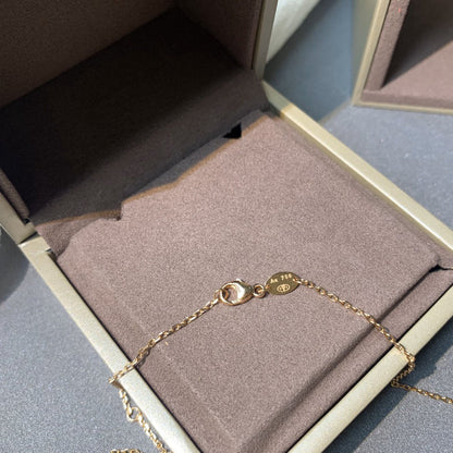 [Clover]JEUX DE PINK GOLD DIAMOND NECKLACE