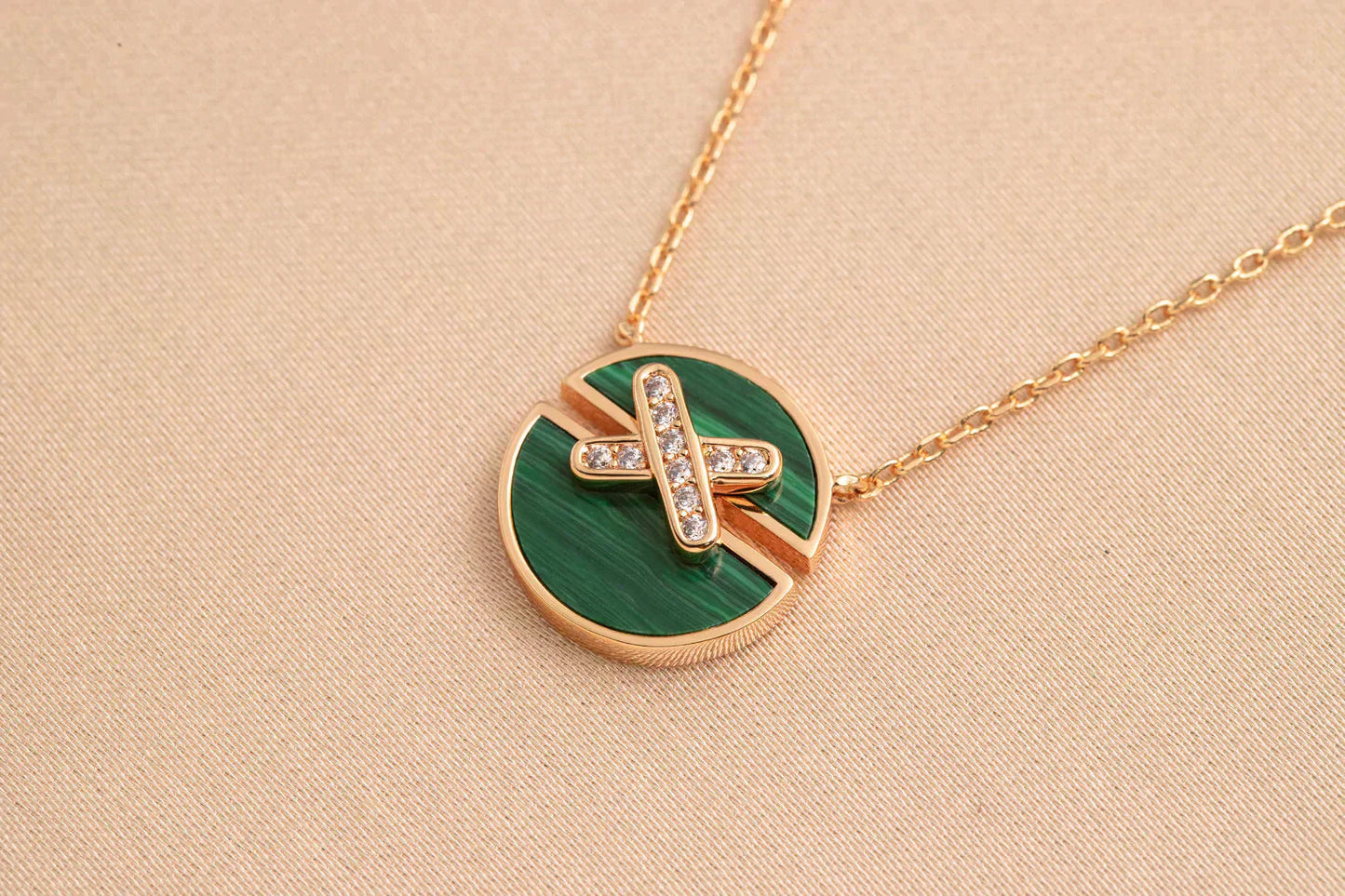 [Clover]JEUX DE ROSE GOLD DIAMOND NECKLACE