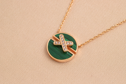 [Clover]JEUX DE PINK GOLD DIAMOND NECKLACE