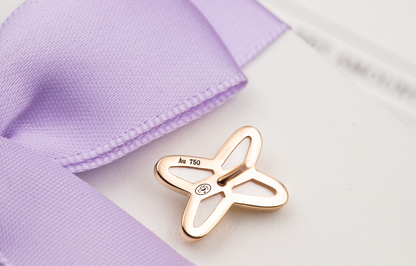 [Clover]JEUX DE WHITE MOP PINK GOLD DIAMOND EARRINGS