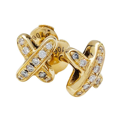 [Clover]JEUX DE GOLD DIAMOND EARRINGS