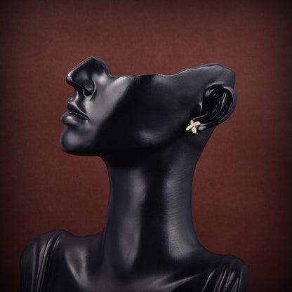 [Clover]JEUX DE GOLD DIAMOND EARRINGS
