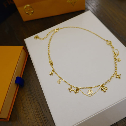 [Clover]BLOOMING SUPPLE NECKLACE BRASS