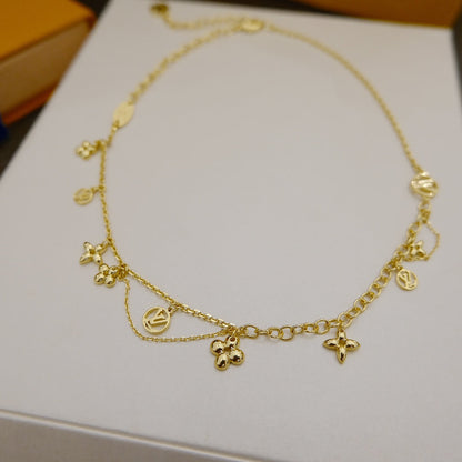 [Clover]BLOOMING SUPPLE NECKLACE BRASS