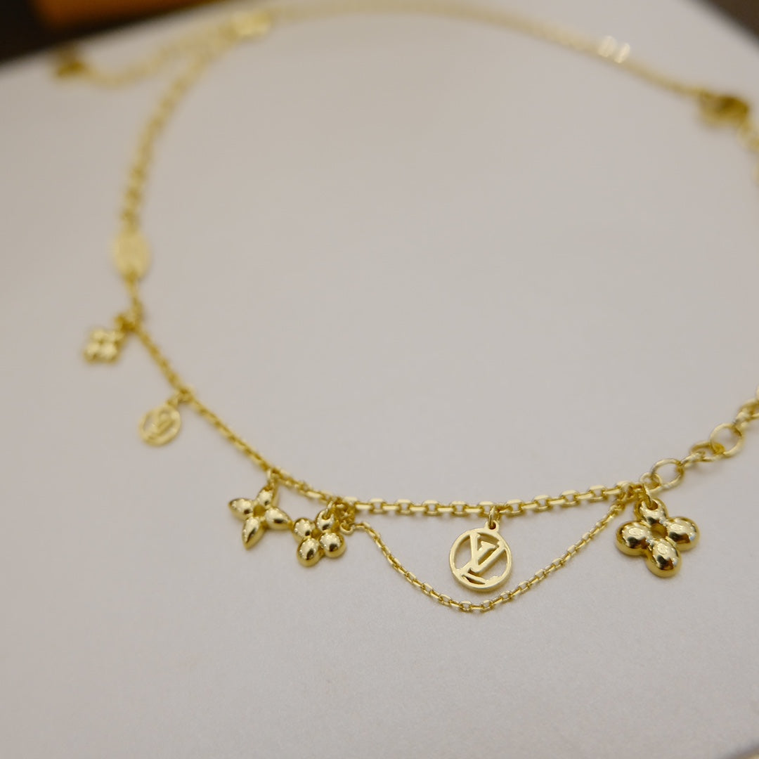 [Clover]BLOOMING SUPPLE NECKLACE BRASS