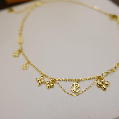 [Clover]BLOOMING SUPPLE NECKLACE BRASS