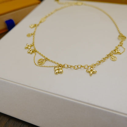 [Clover]BLOOMING SUPPLE NECKLACE BRASS