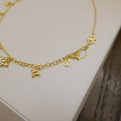 [Clover]BLOOMING SUPPLE NECKLACE BRASS