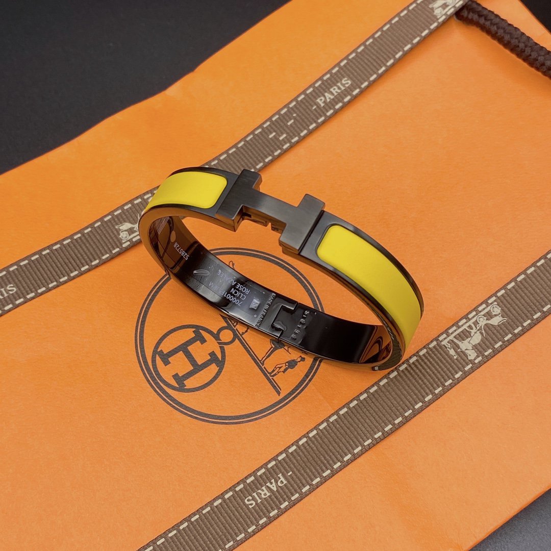 [Clover]CLIC HM SO BLACK YELLOW BRACELET
