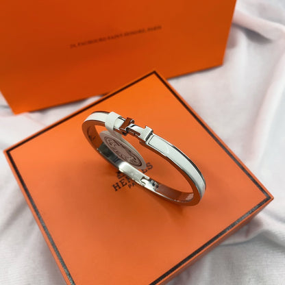 [Clover]CLASSIC HM CLIC WHITE 8MM ENAMEL BRACELET