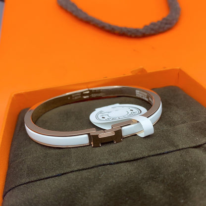 [Clover]CLASSIC HM CLIC WHITE 8MM ENAMEL BRACELET