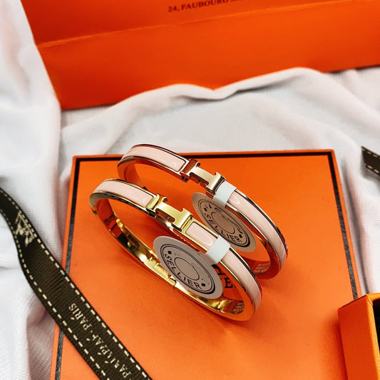 [Clover]CLASSIC HM CLIC  PINK 8MM ENAMEL BRACELET