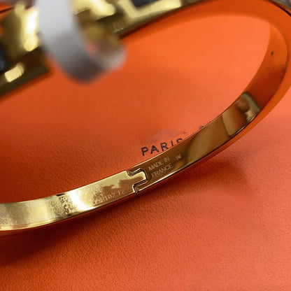 [Clover]CLASSIC HM CLIC BLACK 8MM ENAMEL BRACELET