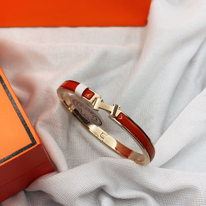 [Clover]CLASSIC HM CLIC RED 8MM ENAMEL BRACELET