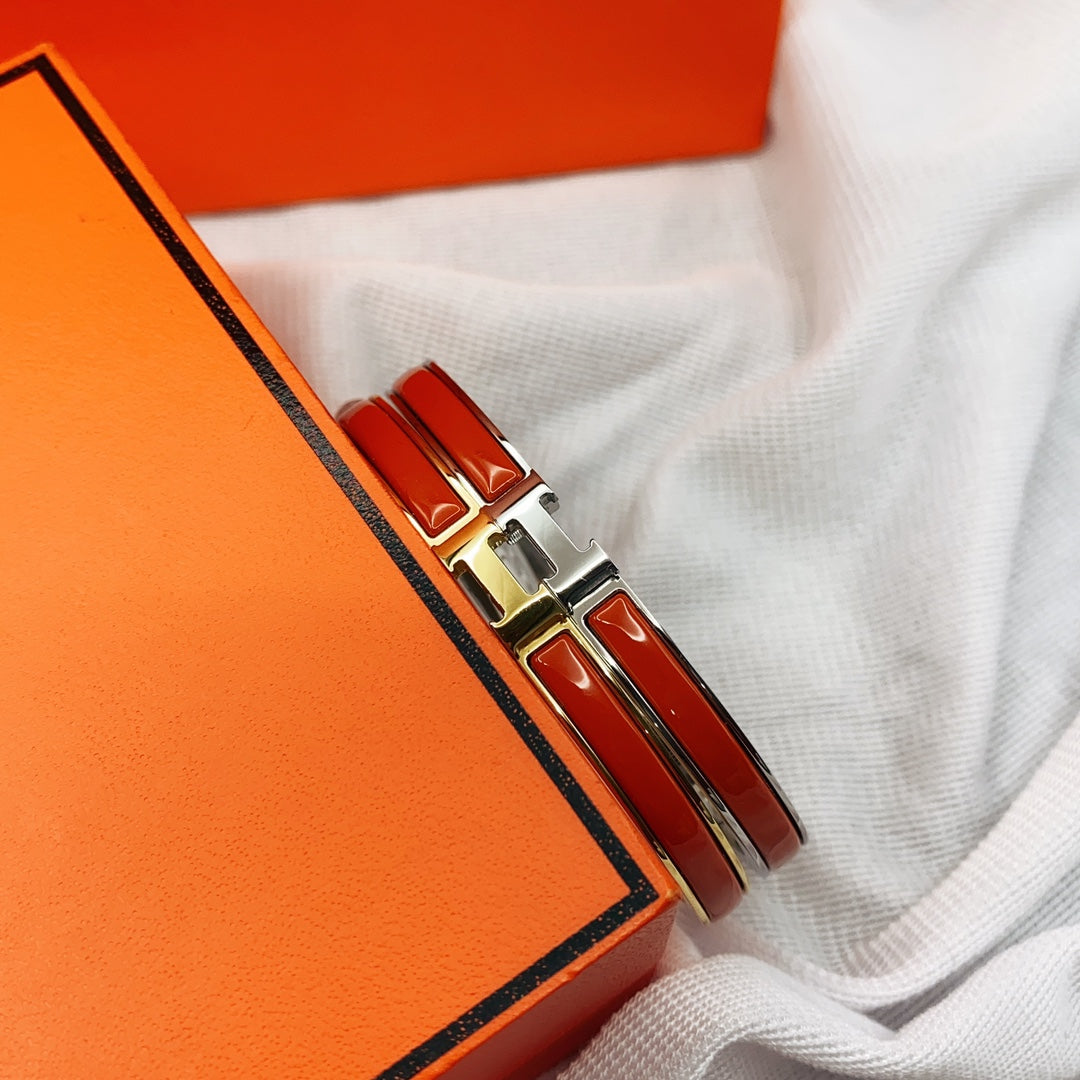 [Clover]CLASSIC HM CLIC RED 8MM ENAMEL BRACELET