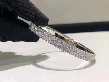 [Clover]HM KELLY BRACELET IN SILVER AND FULL PAVE DIAMOND