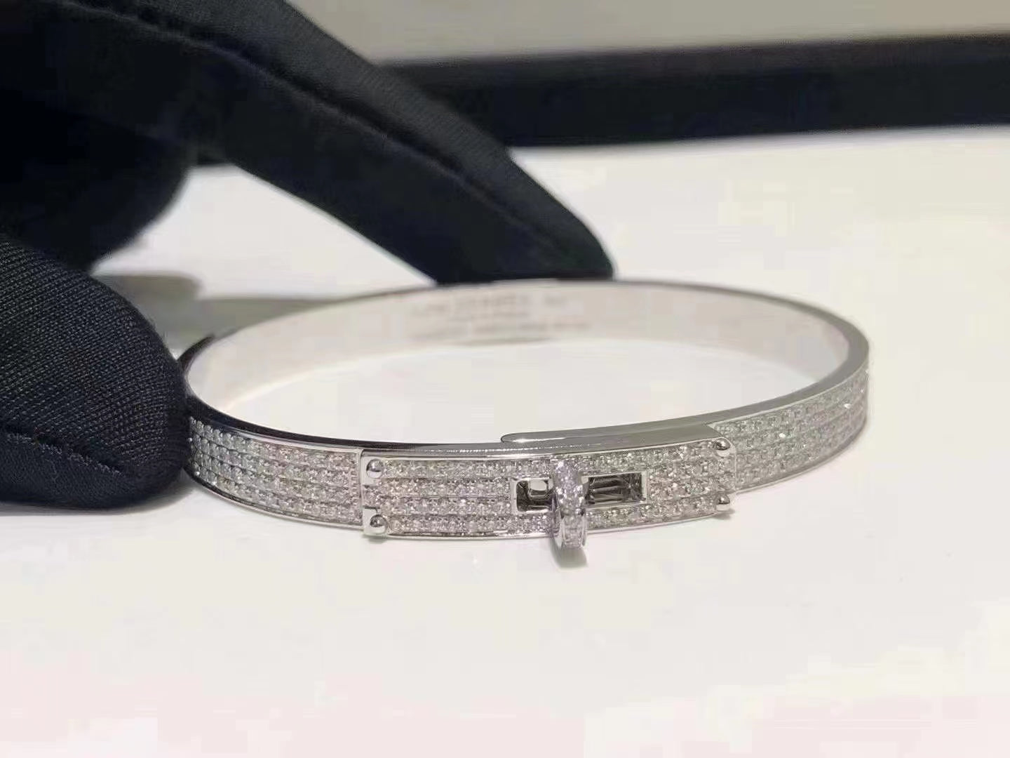 [Clover]HM KELLY BRACELET IN SILVER AND FULL PAVE DIAMOND