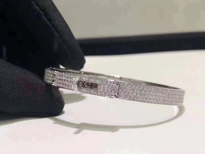 [Clover]HM KELLY BRACELET IN SILVER AND FULL PAVE DIAMOND
