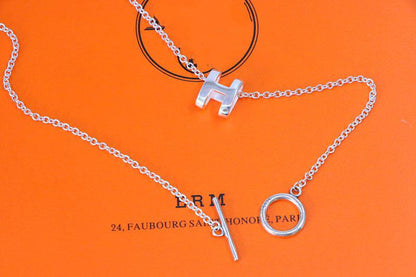[Clover]HM NECKLACE H LETTER OVAL SERIES