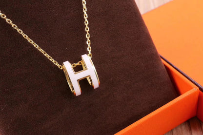 [Clover]HM CLIC YELLOW ENAMEL GOLD NECKLACE