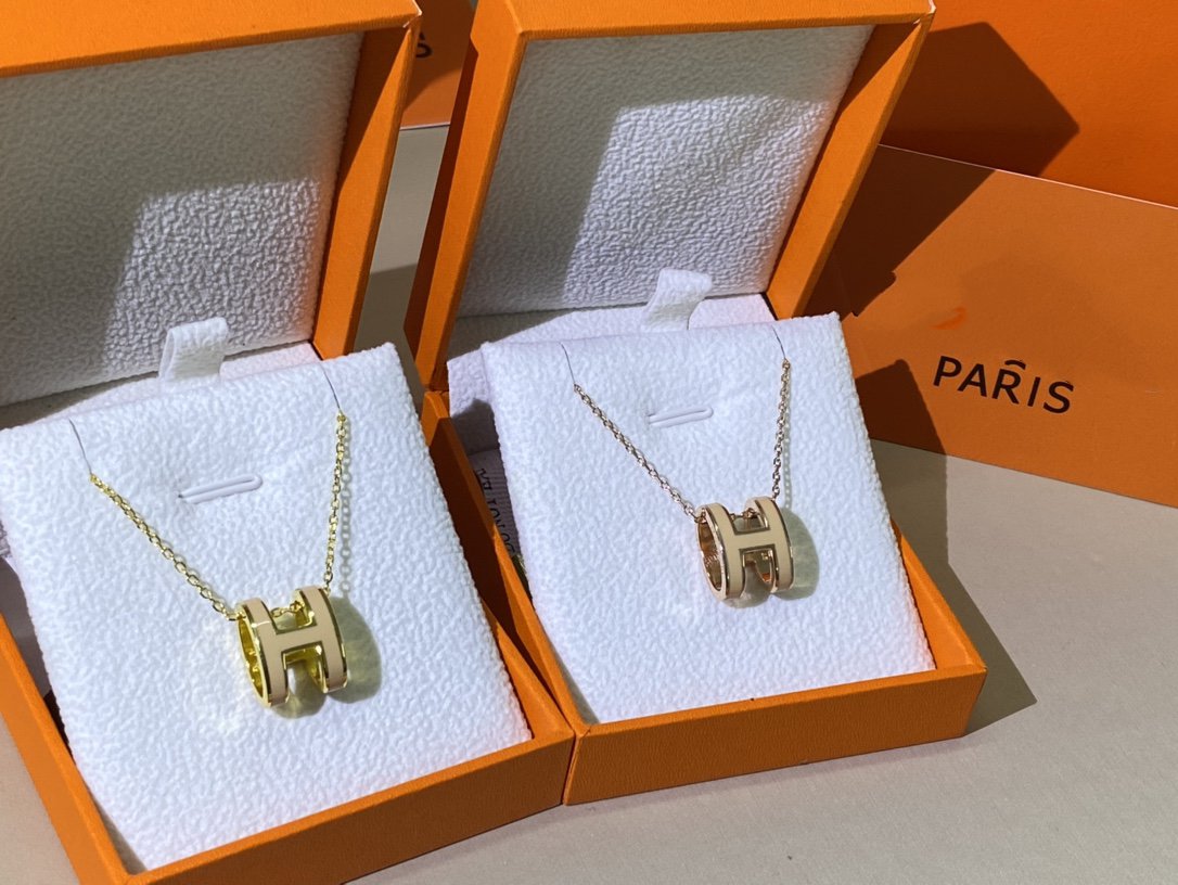 [Clover]HM CLIC YELLOW ENAMEL GOLD NECKLACE