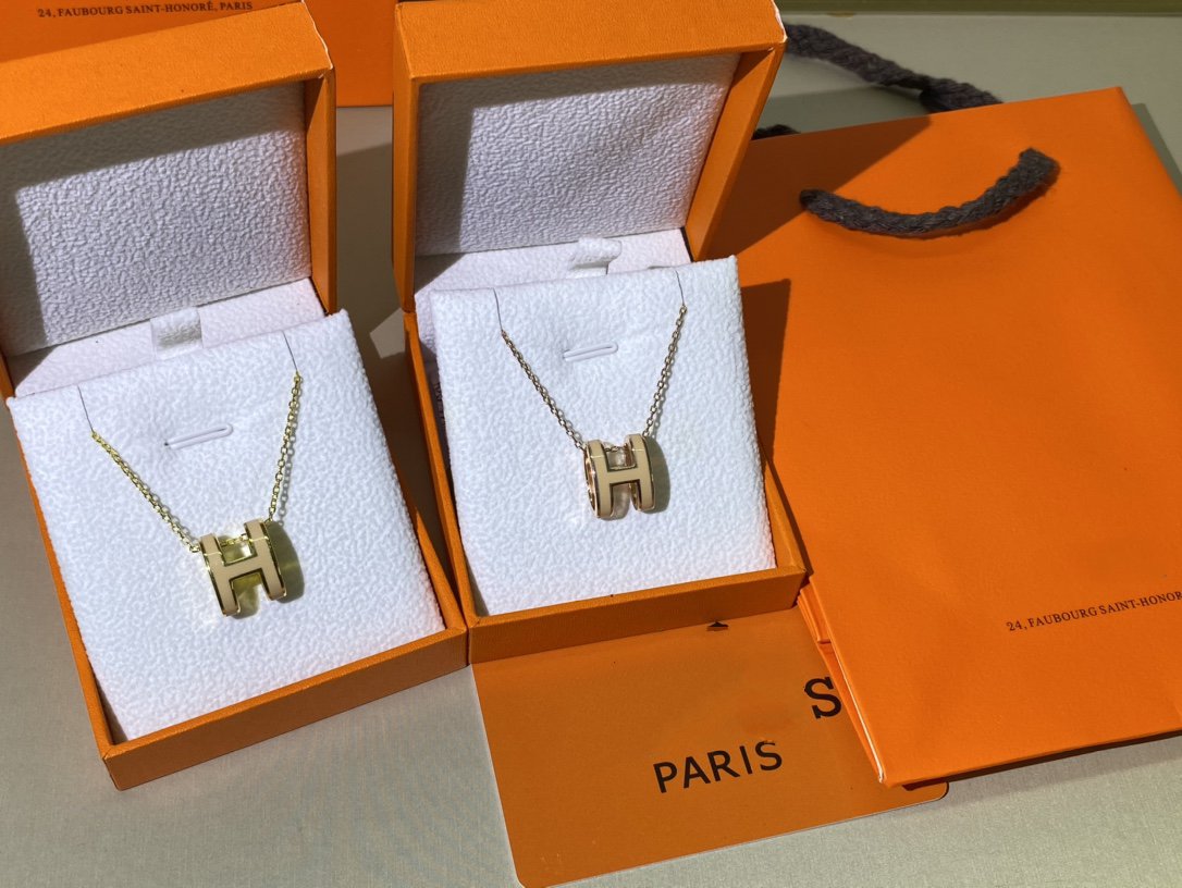 [Clover]HM CLIC YELLOW ENAMEL GOLD NECKLACE
